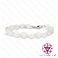 Pulseira Irregular Cristal com Aço
