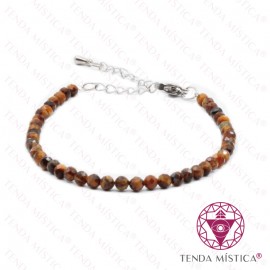 Pulseira Multiface Olho de Tigre com Aço 3mm