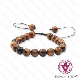Pulseira Olho de Tigre Corda 8mm