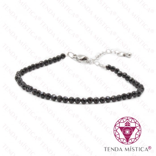 Pulseira Multiface Turmalina com Aço 3mm