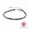 Pulseira Multiface Turquesa Africana com Aço 3mm