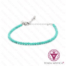Pulseira Multiface Turquesa com Aço 3mm