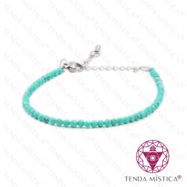 Pulseira Multiface Turquesa com Aço 3mm
