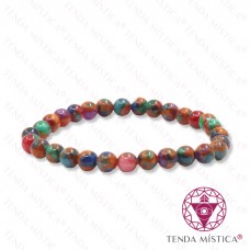 Pulseira Calsilica Arco Íris 6mm