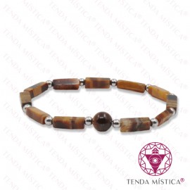 Pulseira Olho de Tigre com Bola
