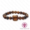 Pulseira Olho de Tigre com Gato 8mm