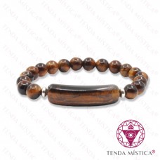 Pulseira Olho de Tigre Larga 8mm
