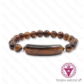 Pulseira Olho de Tigre Larga 8mm