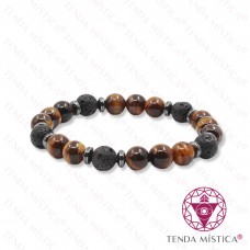 Pulseira Olho de Tigre Vulcânica 8mm