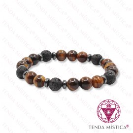 Pulseira Olho de Tigre Vulcânica 8mm