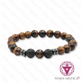 Pulseira Olho de Tigre Vulcânica 8mm