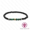 Pulseira Ónix + Malaquite 4mm