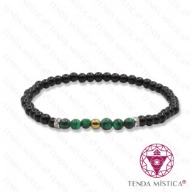 Pulseira Ónix + Malaquite 4mm