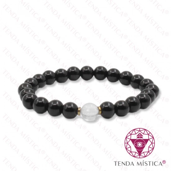Pulseira Ónix + Cristal 8mm
