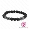 Pulseira Ónix Matt + Hematite 8mm