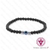 Pulseira Ónix Matt + Olho Turco 4mm