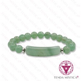 Pulseira Quartzo Verde Larga 8mm