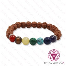 Pulseira Rudraksha 7 Chakras 8mm