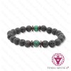 Pulseira Vulcânica + Malaquite 8mm
