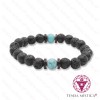 Pulseira Vulcânica + Howlite Azul 8mm