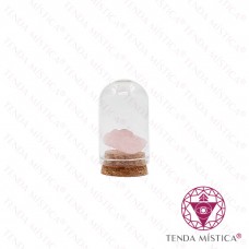 Frasco de Vidro Quartzo Rosa
