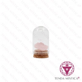 Frasco de Vidro Quartzo Rosa