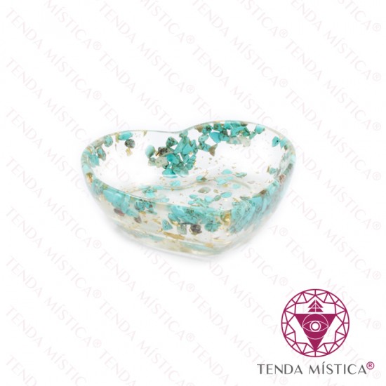 Orgonite Taça Coração Turquesa