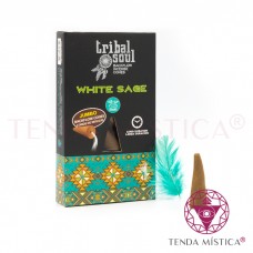 Incenso Cone Refluxo Tribal White Sage
