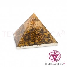 Orgonite Pirâmide Olho de Tigre 7X7