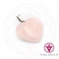 Pendente Coração Quartzo Rosa Pendente Coração Quartzo Rosa