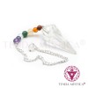 Pêndulo Chakras - Quartzo Cristal