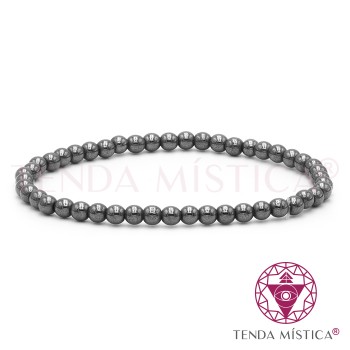 Pulseira Hematite 4mm