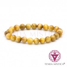 Pulseira Olho de Tigre Amarelo - 8mm