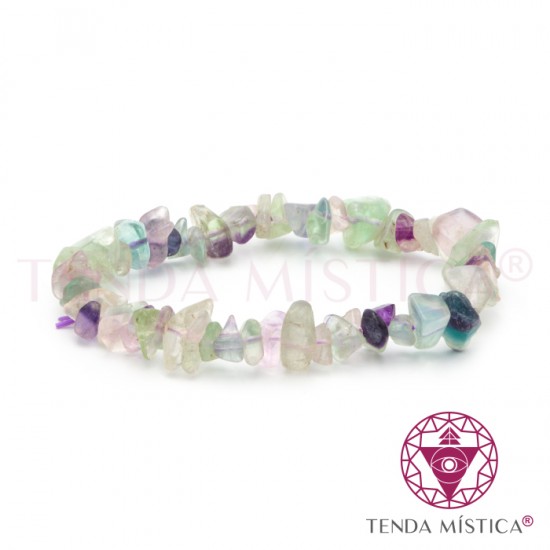 Pulseira Chips Fluorite Arco Íris