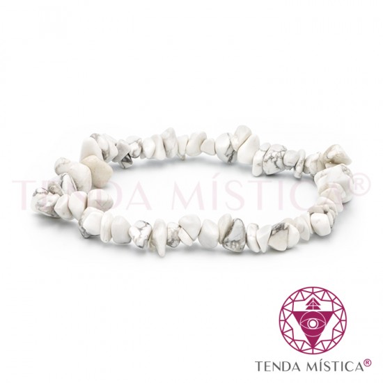 Pulseira Chips Howlite Branca