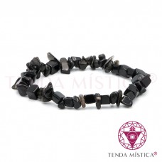 Pulseira Chips Obsidiana Negra 