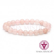 Pulseira Quartzo Rosa - 8mm