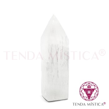 Selenite Obelisco - Bruto 20cm