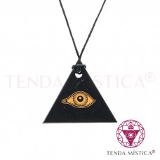 Colar Shungite Triângulo Olho Hórus