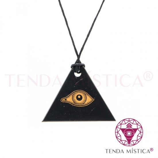 Colar Shungite Triângulo Olho Hórus