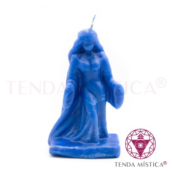 Vela Figura Iemanjá Azul