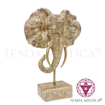 Busto Elefante Dourado