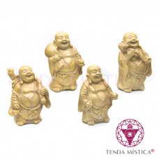 Conj. 4 Buddhas Dourados