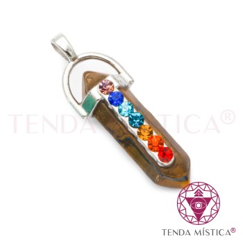 Pendente Chakras Bala Olho de Tigre