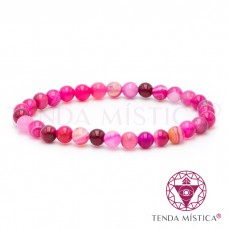 Pulseira Ágata Rosa 6mm