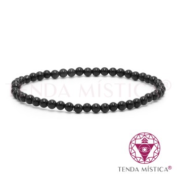 Pulseira Obsidiana Negra - 4mm