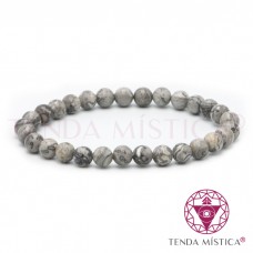 Pulseira Jaspe Cinza 6mm