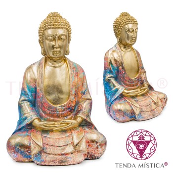 Buddha Dhyana Dourado & Multicolor