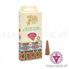 Incenso Cone Refluxo Native White Sage & Palo Santo