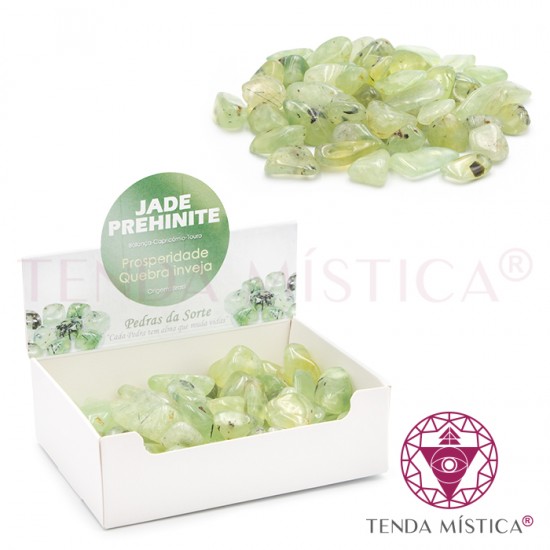 Caixa 250gr Jade Prehnite Pequena Caixa 250gr Jade Prehnite Pequena